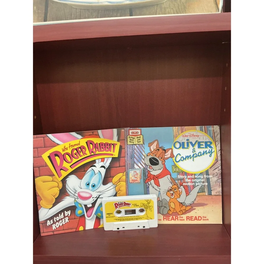 Vintage Disney 10‎ Read-Along Book and Cassette Tape Bundle